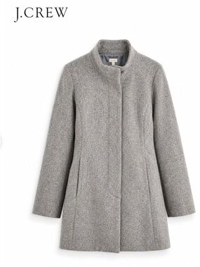 J. Crew Women's City Coat Jacket Classic Heather Gray - 0 Petite EUC